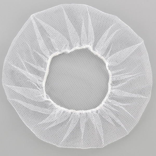 Global Industrial Nylon Hairnet, 20, Honeycomb, White, 100/Bag 708193A - main